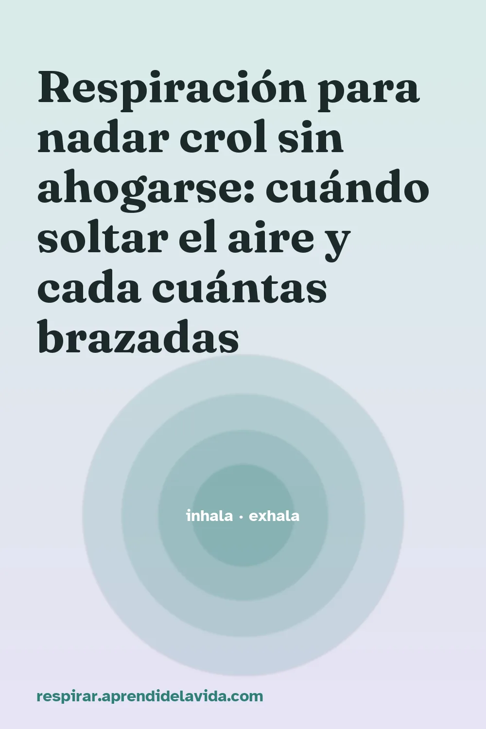 Respiración para nadar crol sin ahogarse: cuándo soltar el aire y cada cuántas brazadas